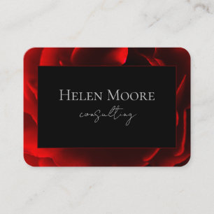 Visita Tarjeta de presentación de impresión floral roja