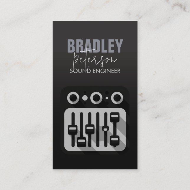 Visita Tarjeta de presentación de ingeniero de audio de i (Anverso)