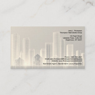 Visita 🏙️ Tarjeta de presentación de inmobiliaria de hor