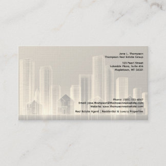 Visita 🏙️ Tarjeta de presentación de inmobiliaria de hor
