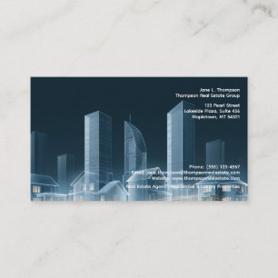 Visita Tarjeta de presentación de inmobiliaria de skyline