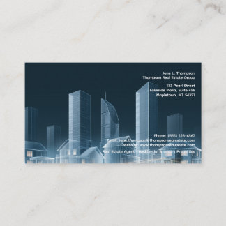 Visita Tarjeta de presentación de inmobiliaria de skyline