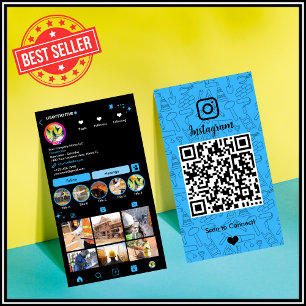 Visita Tarjeta de presentación de Instagram Blue de const