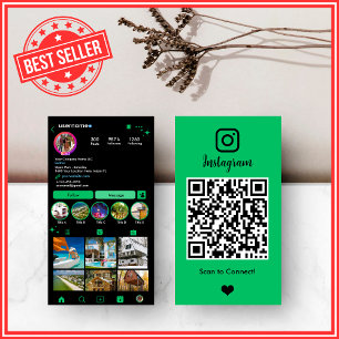 Visita Tarjeta de presentación de Instagram QR de Forest