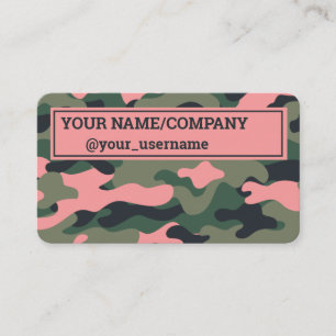 Visita Tarjeta de presentación de Instagram Trendy Camo