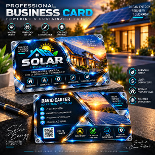 Visita Tarjeta de presentación de instalación solar EDI