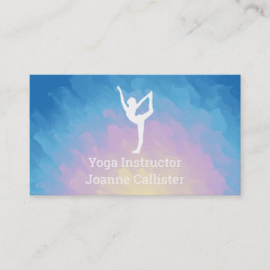 Visita Tarjeta de presentación de instructor de yoga o Pi