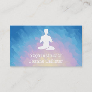 Visita Tarjeta de presentación de instructor de yoga o Pi