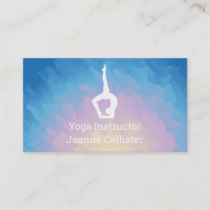 Visita Tarjeta de presentación de instructor de yoga o Pi