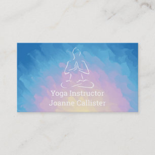 Visita Tarjeta de presentación de instructor de yoga o Pi