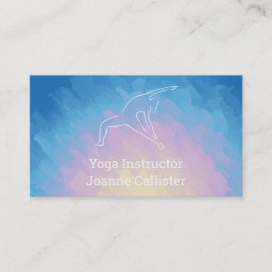 Visita Tarjeta de presentación de instructor de yoga o Pi