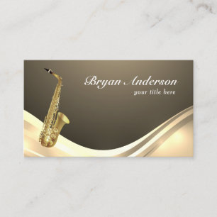 Visita Tarjeta de presentación de instrumentos saxofóni