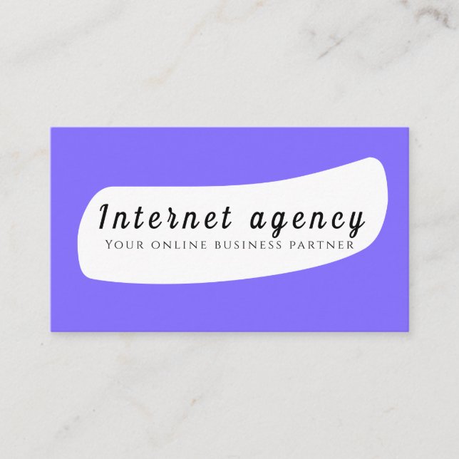 Visita Tarjeta de presentación de Internet (Anverso)