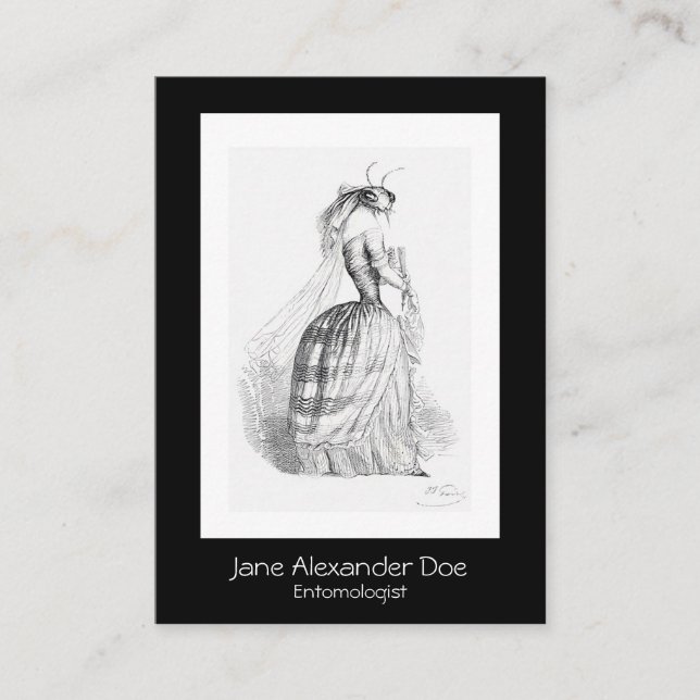 Visita Tarjeta de presentación de J. J. Grandville Entomó (Anverso)