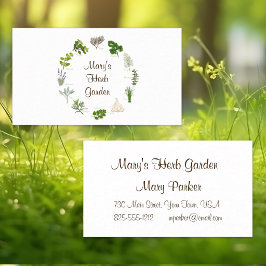 Visita Tarjeta de presentación de jardín de hierbas perso