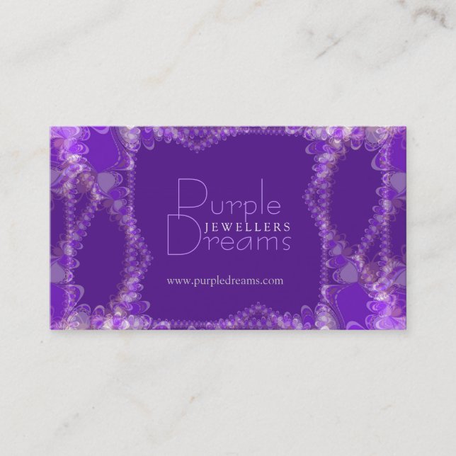 Visita Tarjeta de presentación de joyas Purple Dreams (Anverso)