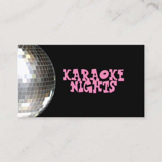 Visita Tarjeta de presentación de Karaoke (Anverso)