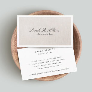 Visita Tarjeta de presentación de la abogada Faux Linen E