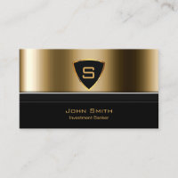 Tarjeta de presentación de la banca Royal Gold Shi