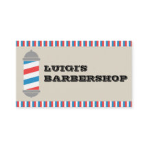 Tarjeta de presentación de la barbería del poste d