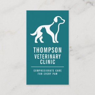 Visita Tarjeta de presentación de la clínica veterinaria 