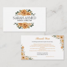 Tarjeta de Presentación de la Floristería de Rosa