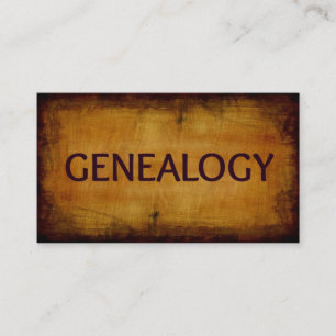 Visita Tarjeta de presentación de la geneología antigua