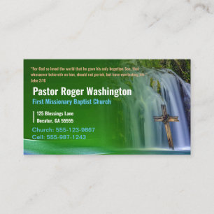 Visita Tarjeta de presentación de la Iglesia de la Biblia