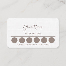 Visita Tarjeta de presentación de la lealtad