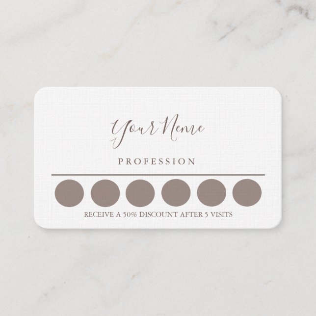 Visita Tarjeta de presentación de la lealtad (Anverso)