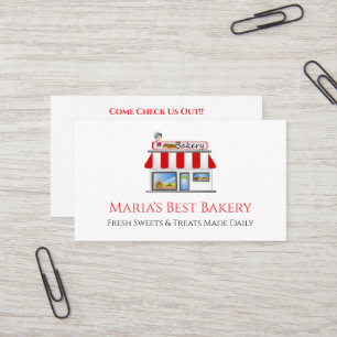 Visita Tarjeta de presentación de la panadería Baker Bake