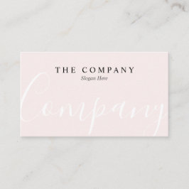 Visita Tarjeta de presentación de la tipografía rosa Past