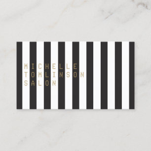 Visita Tarjeta de presentación de la venta de rayas negra