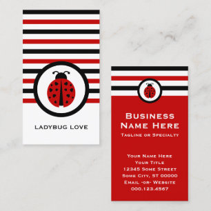 Visita Tarjeta de presentación de Ladybug de Moda a raya