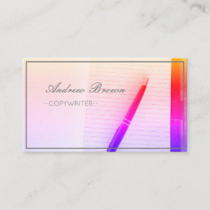 Visita Tarjeta de presentación de lápiz para bloc de nota