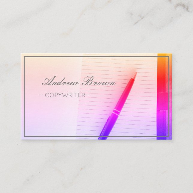 Visita Tarjeta de presentación de lápiz para bloc de nota (Anverso)