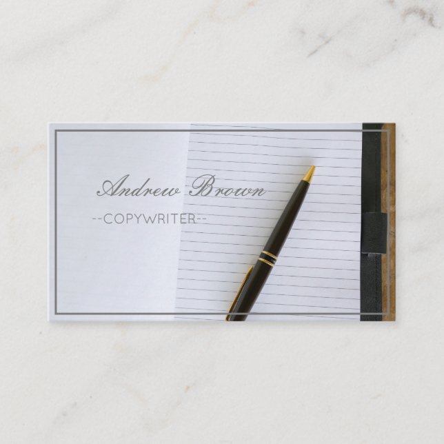 Visita Tarjeta de presentación de lápiz para PC-escritor (Anverso)