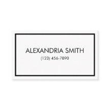 Tarjeta de presentación de las capitales minimalis