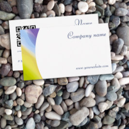 Visita Tarjeta de presentación de lavanda de código QR ab