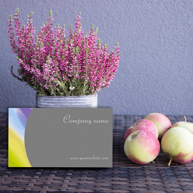 Visita Tarjeta de presentación de lavanda gris QR abstrac (Subido por el creador)