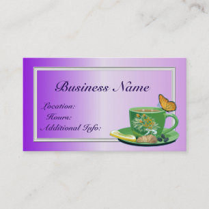 Visita Tarjeta de presentación de Lavender Coffee Cup