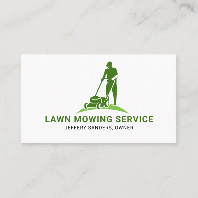 Visita Tarjeta de presentación de Lawn Mowing Service (Anverso)