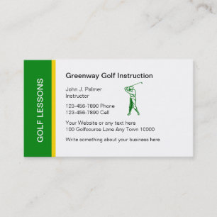 Visita Tarjeta de presentación de lecciones de golf