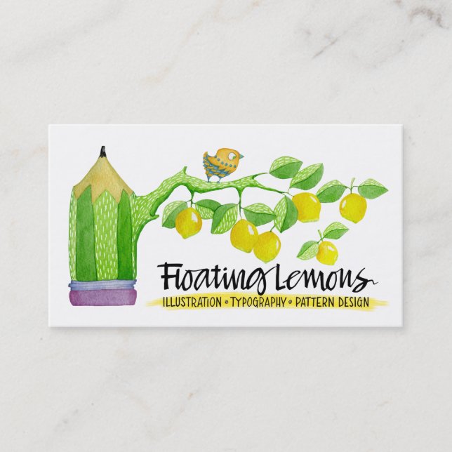 Visita Tarjeta de presentación de Lemons flotantes (Anverso)