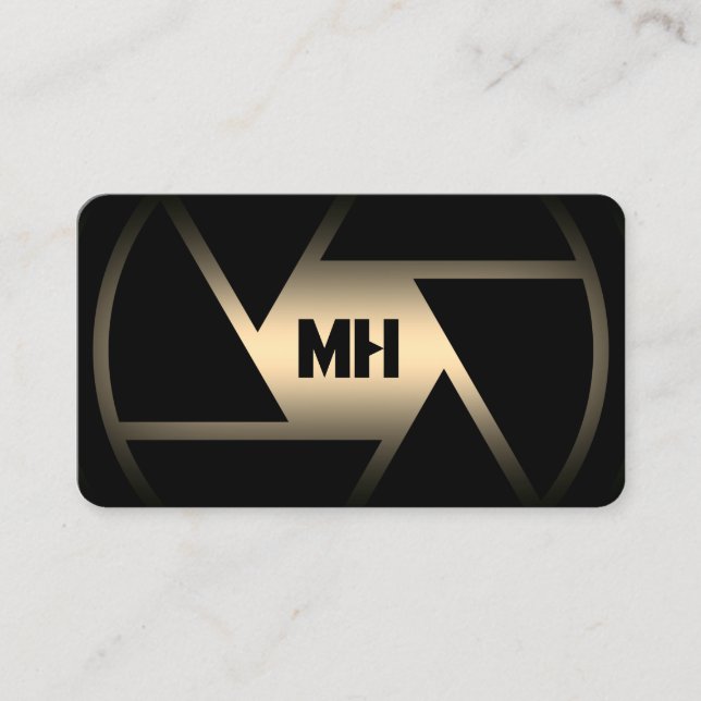 Visita Tarjeta de presentación de lente de cámara abstrac (Anverso)