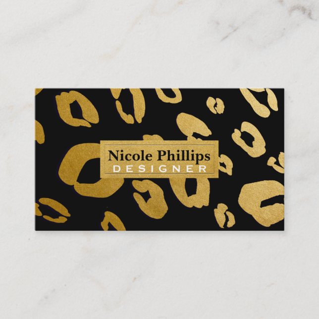 Visita Tarjeta de presentación de leopardo guepardo de or (Anverso)