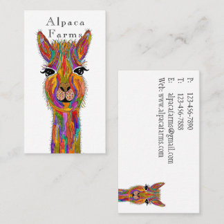 Visita Tarjeta de presentación de llama/alpaca linda y co