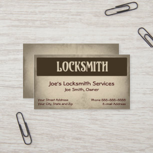 Visita Tarjeta de presentación de locksmith
