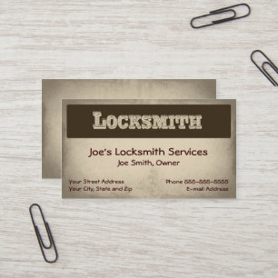 Visita Tarjeta de presentación de locksmith