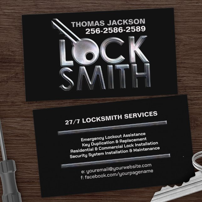 Visita Tarjeta de presentación de Locksmith Services (Subido por el creador)